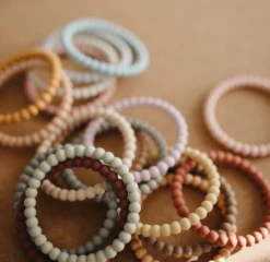 MUSHIE - SILIKON-ARMBAND(3er-Pack)lila/cyan/zarter Pfirsich 5 MUSHIE - SILIKON-ARMBAND(3er-Pack)lila/cyan/zarter Pfirsich -Trixie Verkäufe mushie silikon armband 3er pack lila cyan zarter pfirsich 3