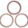 MUSHIE - SILIKON BRACELET(3er Pack)Leinen/Pflaume/Blassrosa -Trixie Verkäufe mushie silikon bracelet 3er pack leinen pflaume blassrosa