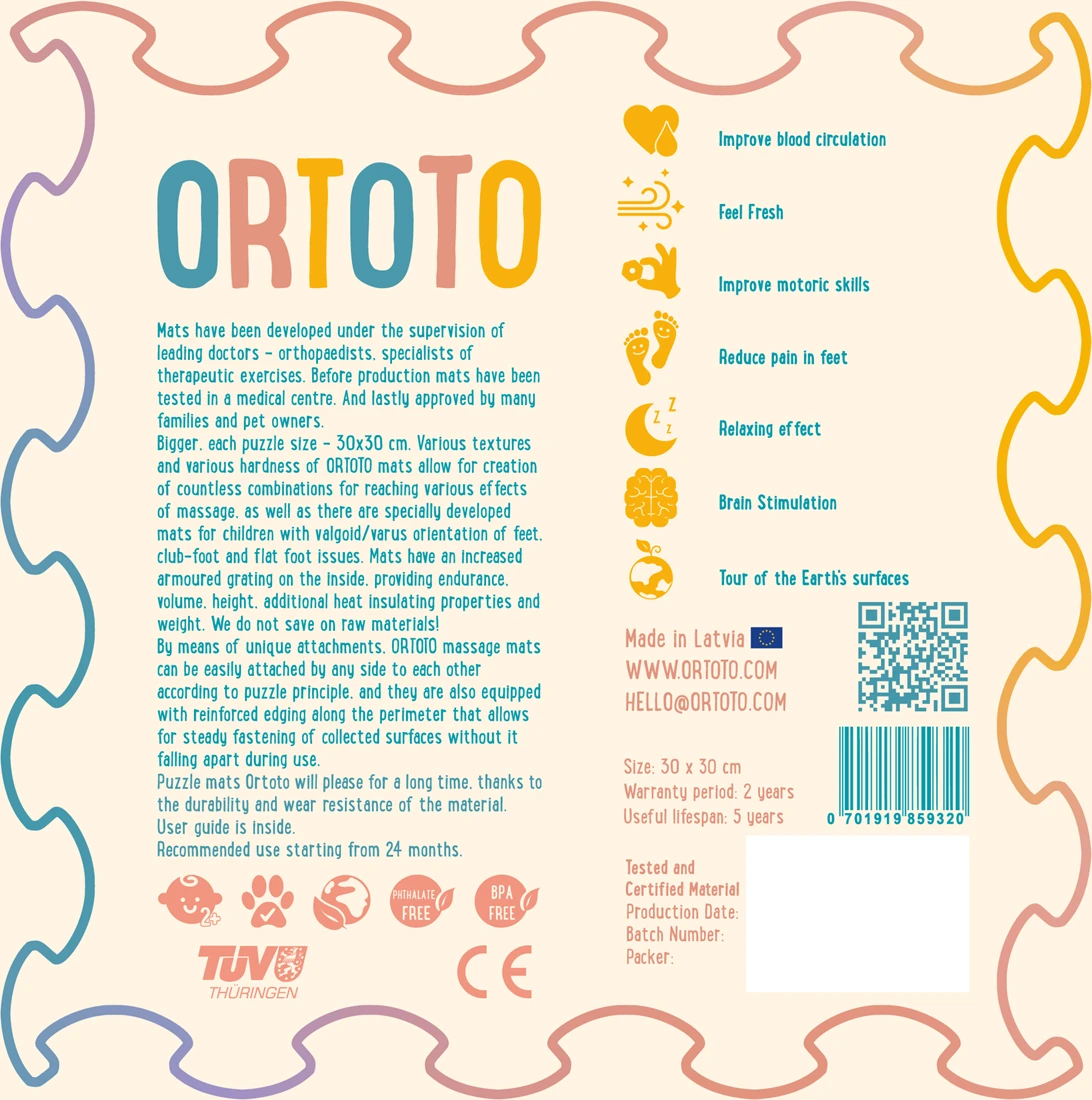 Ortoto Sensory Massage Puzzle Matte Gras Dunkelgrün 3 Ortoto Sensory Massage Puzzle Matte Gras Dunkelgrün – Bild 3