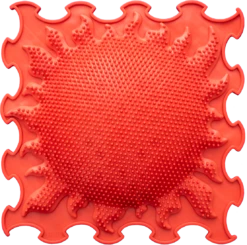 Ortoto Sensory Massage Puzzle Matte Shining Sun (Halbkugel) Hellrot