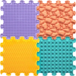 Ortoto Sensory Massage Puzzle Matten Set Four Senses 4 Stück