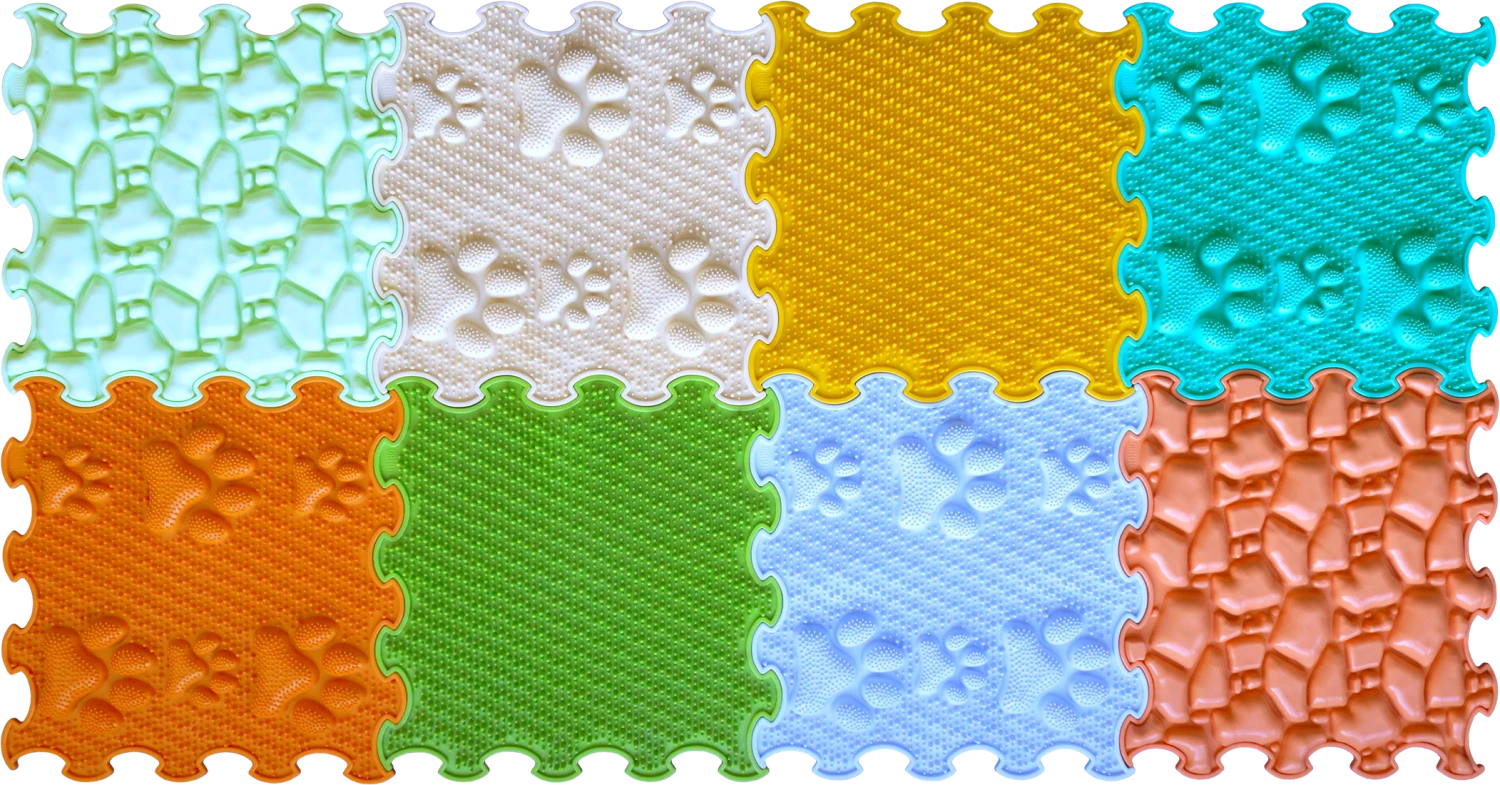 Ortoto Sensory Massage Puzzle Matten Set Paws For Love 8-teilig 1 Ortoto Sensory Massage Puzzle Matten Set Paws For Love 8-teilig