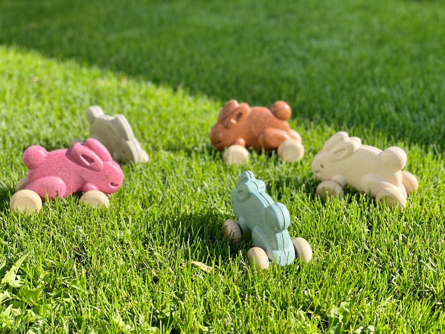 Plan Toys PlanToys Holzspielzeug Push Along Bunny-Blau 3 Plan Toys PlanToys Holzspielzeug Push Along Bunny-Blau – Bild 3