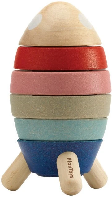Plan Toys PlanToys Holzspielzeug Rakete Stapeln 1 Plan Toys PlanToys Holzspielzeug Rakete Stapeln