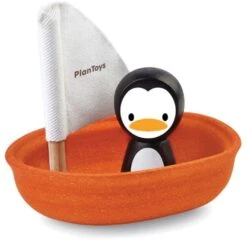 Plan Toys PlanToys Holzspielzeug Segelboot-Pinguin