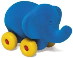 Rubbabu R20465 Rolltier Aus Naturkautschuk, Elefant, 14 Cm