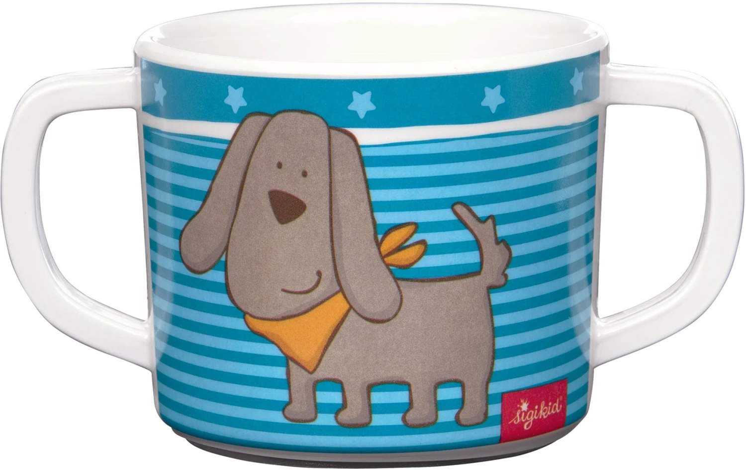 SIGIKID 25105 Melamin Tasse Hügge Hug Mädchen Und Jungen Kinder-Geschirr Empfohlen Ab Geburt Blau/weiß 1 SIGIKID 25105 Melamin Tasse Hügge Hug Mädchen Und Jungen Kinder-Geschirr Empfohlen Ab Geburt Blau/weiß