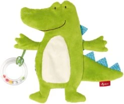 SIGIKID 41880 Aktiv-Kuscheltuch Krokodil PlayQ Mädchen Und Jungen Babyspielzeug Empfohlen Ab Geburt Grün