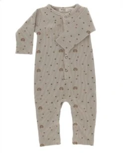 Snoozebaby Bio-Babyanzug Milky Rust Regenbogen - Größe 62-68