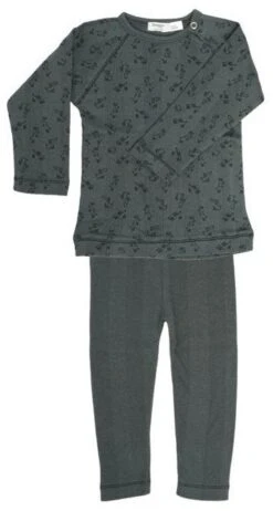 Snoozebaby Pyjamas Dunkelgrüner Druck - 74/80