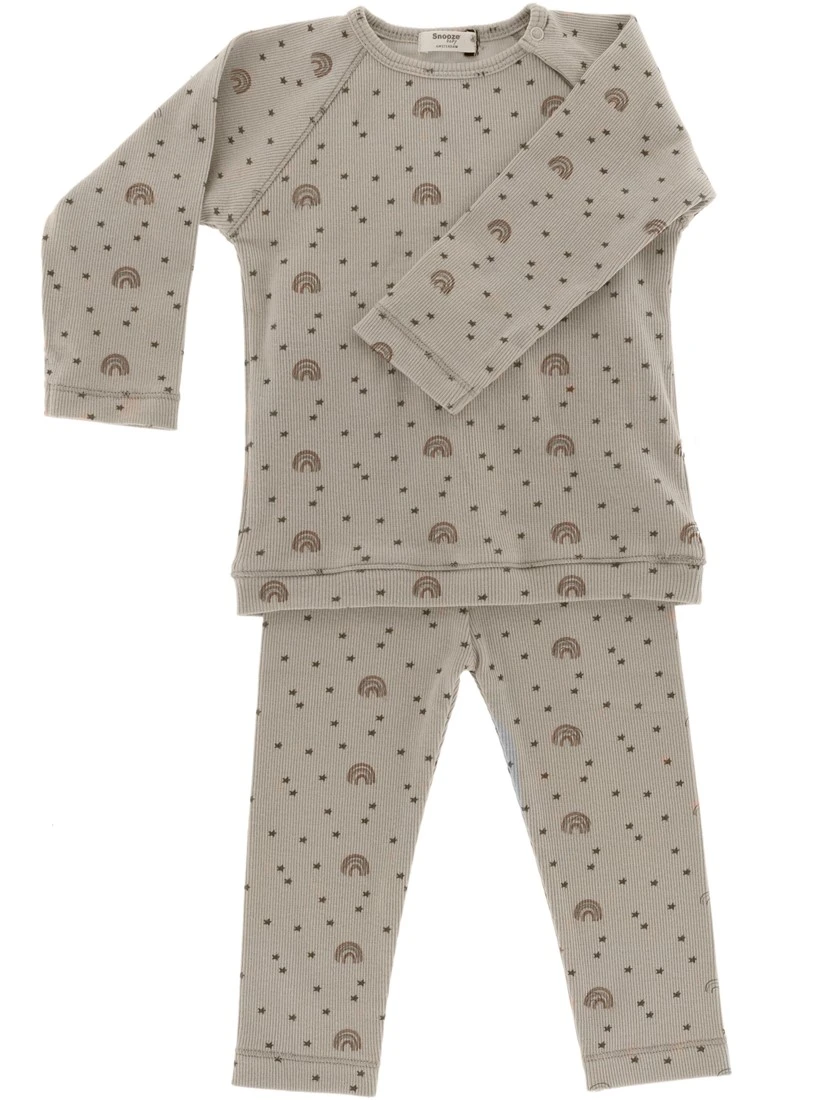 Snoozebaby Schlafanzug Smokey Grün Regenbogen - 86/92 1 Snoozebaby Schlafanzug Smokey Grün Regenbogen - 86/92