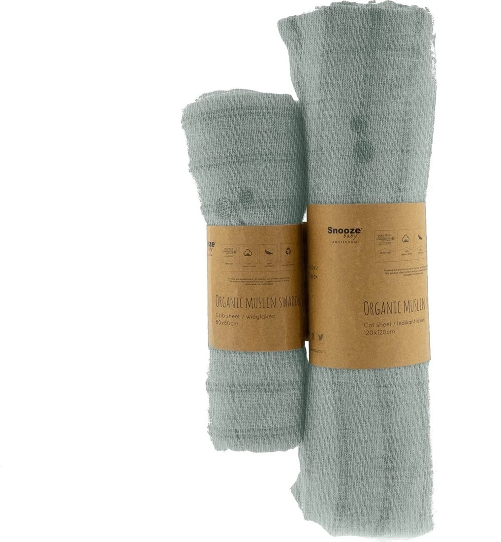 Snoozebaby Swaddle Kinderbett Smokey Green - 80x80 Cm 2 Snoozebaby Swaddle Kinderbett Smokey Green - 80x80 Cm – Bild 2