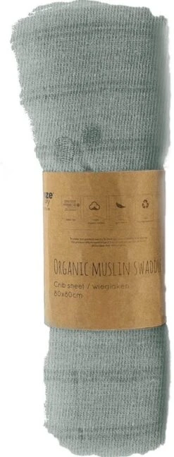 Snoozebaby Swaddle Kinderbett Smokey Green - 80x80 Cm