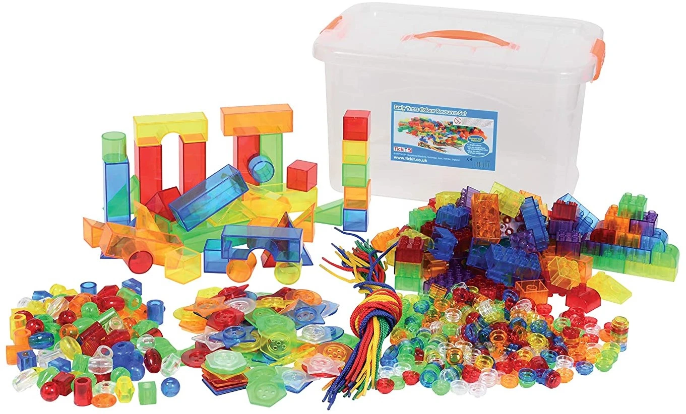 TickiT 73099 Set Mit Farbelementen Für Die Früherziehung, 634-teilig, Rot, Orange, Gelb, Grün, Blau, Lila Und Durchsichtig 1 TickiT 73099 Set Mit Farbelementen Für Die Früherziehung, 634-teilig, Rot, Orange, Gelb, Grün, Blau, Lila Und Durchsichtig