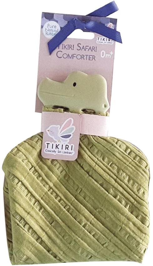 Tikiri Krokodil, Schnuffeltuch Mit Zahnungshilfe Aus Naturkautschuk, Für Babys Und Kinder Ab 0+ Monaten, 15cm TR-97007 2 Tikiri Krokodil, Schnuffeltuch Mit Zahnungshilfe Aus Naturkautschuk, Für Babys Und Kinder Ab 0+ Monaten, 15cm TR-97007 – Bild 2