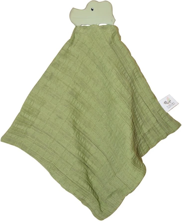 Tikiri Krokodil, Schnuffeltuch Mit Zahnungshilfe Aus Naturkautschuk, Für Babys Und Kinder Ab 0+ Monaten, 15cm TR-97007 3 Tikiri Krokodil, Schnuffeltuch Mit Zahnungshilfe Aus Naturkautschuk, Für Babys Und Kinder Ab 0+ Monaten, 15cm TR-97007 – Bild 3