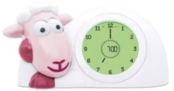 Duracell Zazu Kids Sam Das Schaf Pädagogischer Wecker Kinder - Schlaftrainer Kinder - Für Mädchen Und Jungen - Intelligentes Lernen Von Schlafen Und Aufwachen Mit LED Kinderwecker - Rosa